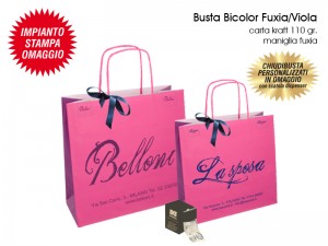 BUSTE IN CARTA BICOLOR FUXIA  